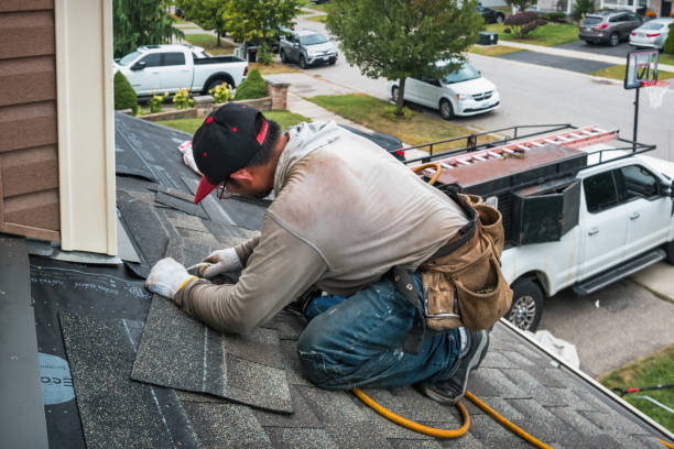 Professional Gutter Repair And Installation technician working in Harrison, WI
